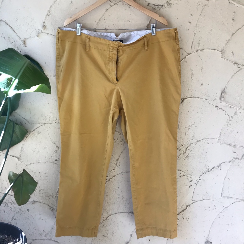 Mustard Cropped Chinos Plus Size Lands End